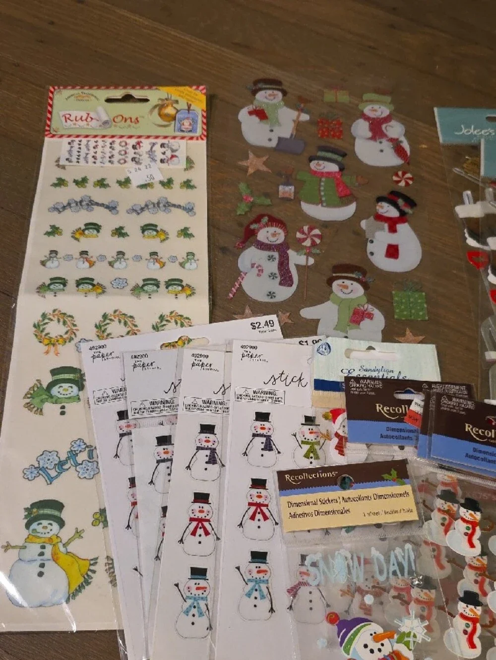 Assorted Holiday-Winter Sticker Bundle Scrapbooking / Crafting Set Of 29 NEW